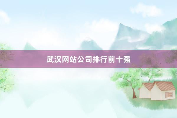 武汉网站公司排行前十强